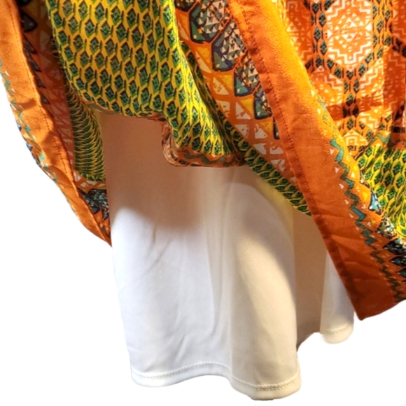 LOVE REIGN Orange Geometric Dress Cute Back Size XL - Picture 5 of 8